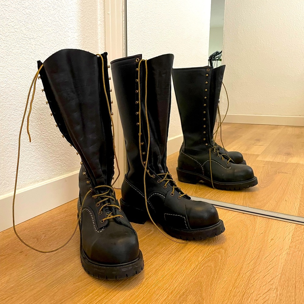 Wesco Volt Foe size 9 black high boots.